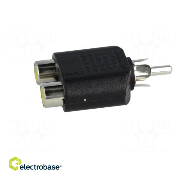 T adapter | RCA socket x2,RCA plug | mono image 3
