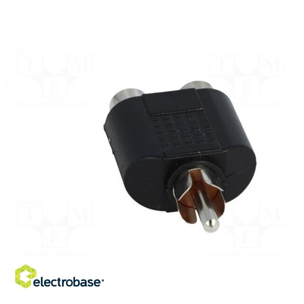 T adapter | RCA socket x2,RCA plug | mono image 5