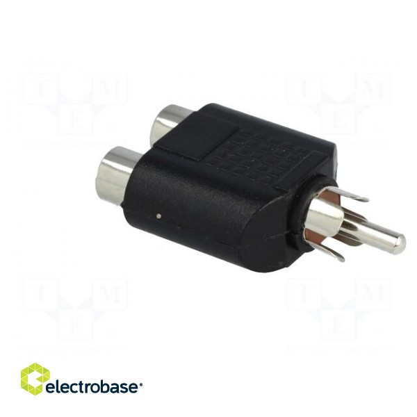 T adapter | RCA socket x2,RCA plug | mono image 4