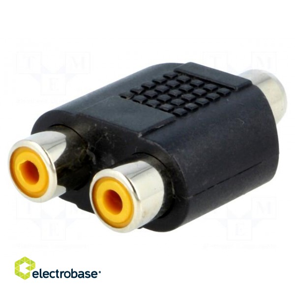 T adapter | RCA socket,RCA socket x2 | mono image 1