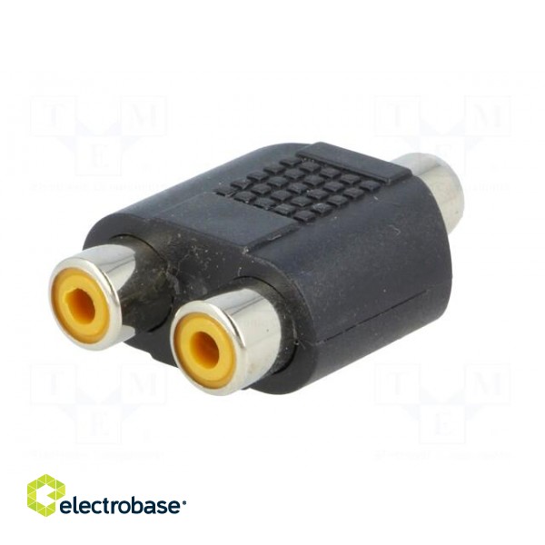 T adapter | RCA socket,RCA socket x2 | mono paveikslėlis 2