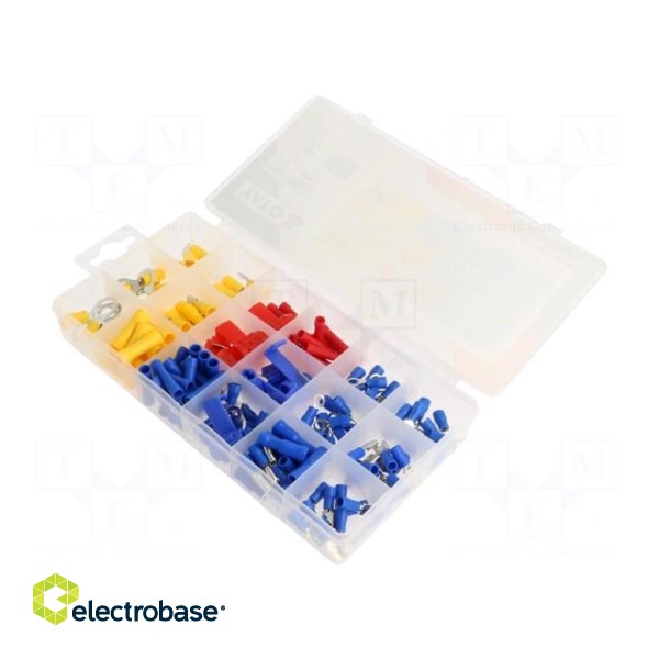 Kit: connectors | crimped | for cable | insulated | 160pcs.
