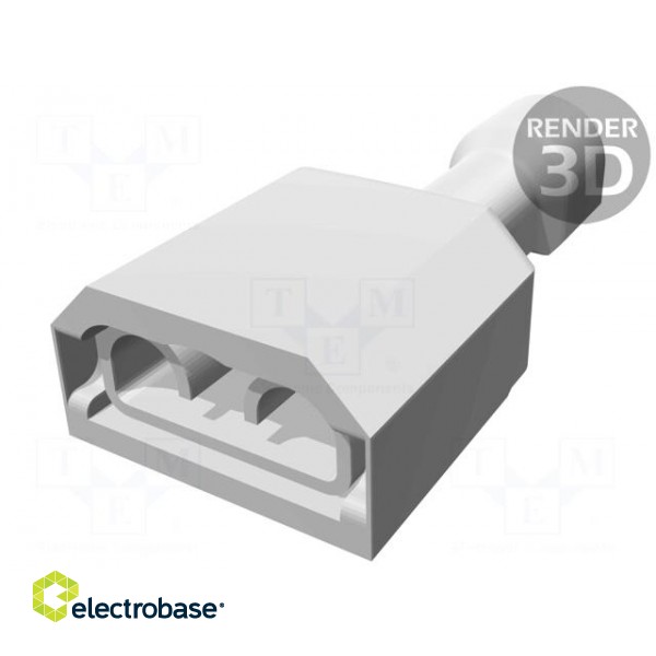 Terminal: flat | 6.3mm | 0.8mm | female | 0.32÷0.82mm2 | crimped | tinned