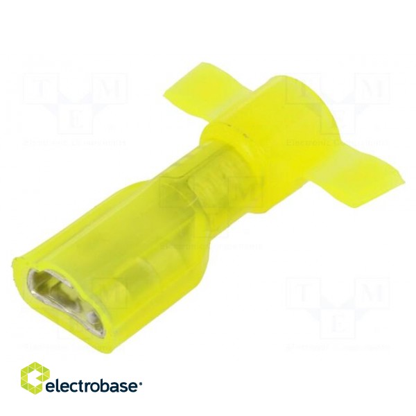 Terminal: flat | 6.3mm | 0.8mm | female | crimped | for cable | insulated
