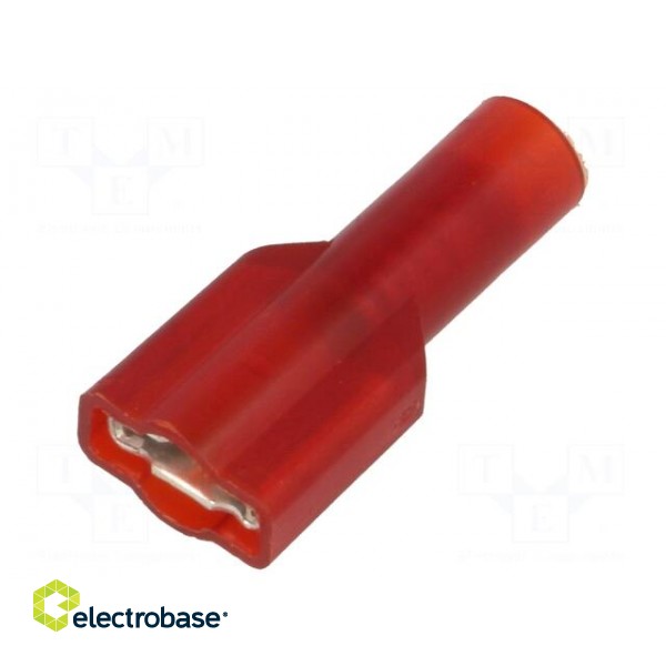 Terminal: flat | 6.4mm | 0.8mm | female | crimped | for cable | insulated