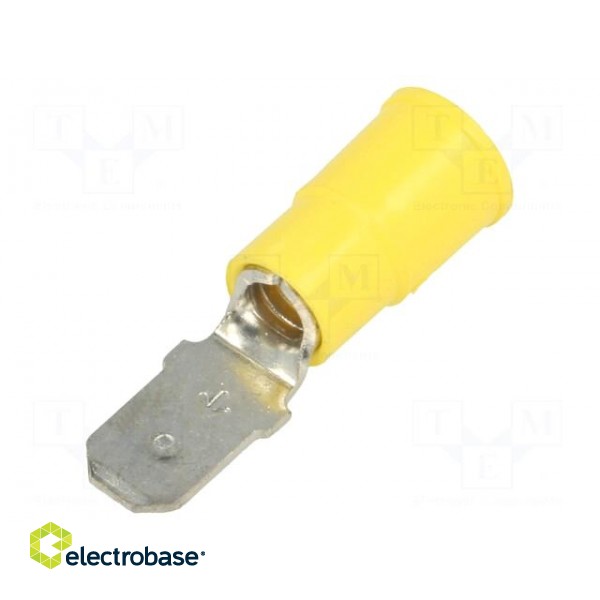 Terminal: flat | 6.4mm | 0.8mm | male | crimped | for cable | insulated