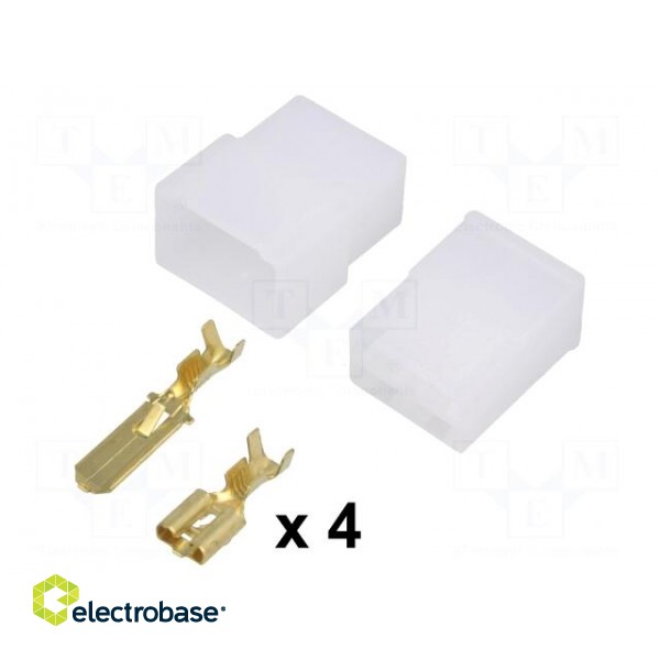 Terminal: flat | female/male | crimped | for cable | insulated | 2.5mm2