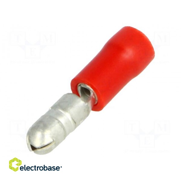 Terminal: round | male | Ø: 4mm | 0.25÷1.5mm2 | crimped | for cable | red