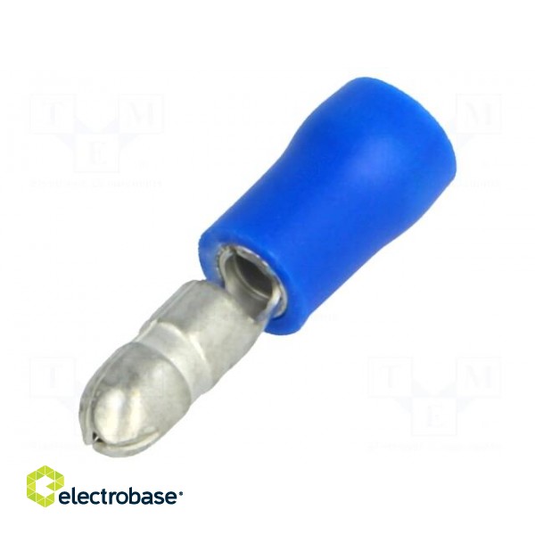 Terminal: round | male | Ø: 4mm | 1.5÷2.5mm2 | crimped | for cable | blue