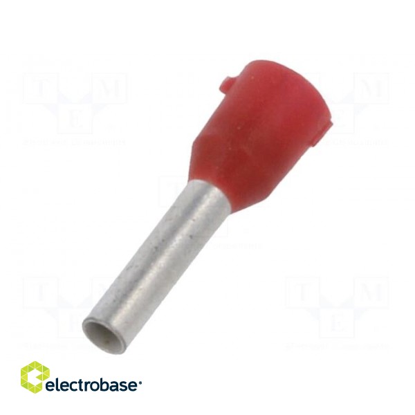 Tip: bootlace ferrule | insulated | copper | 1.5mm2 | 8mm | tinned | red