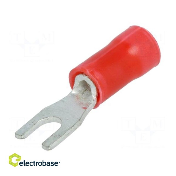 Fork terminal | M3 | 0.25÷1.6mm2 | crimped | for cable | insulated