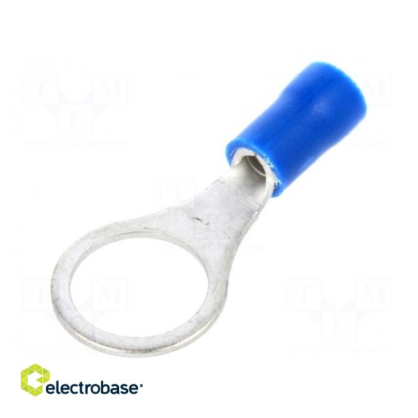 Ring terminal | M10 | Ø: 10.5mm | 1.5÷2.5mm2 | crimped | for cable | blue