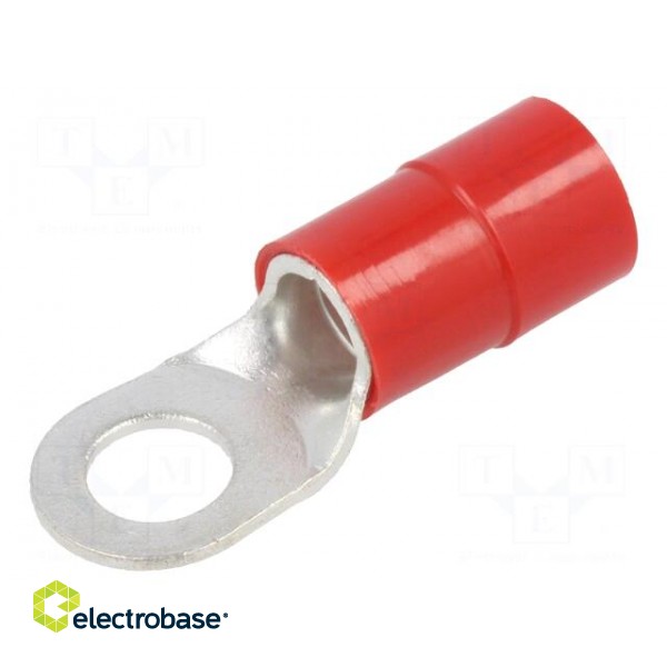 Tip: ring | M10 | Ø: 11mm | 35mm2 | crimped | for cable | insulated | tinned