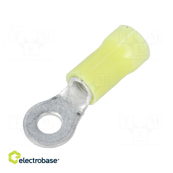 Ring terminal | M4 | Ø: 4.17mm | 3÷6mm2 | crimped | for cable | insulated