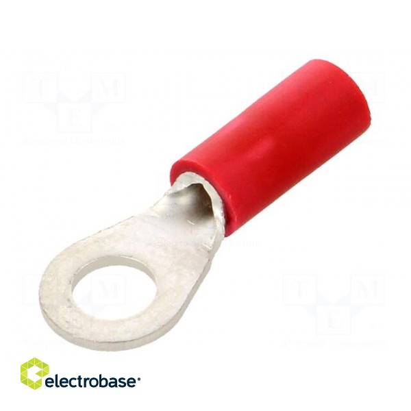 Ring terminal | M4 | Ø: 4.3mm | 0.5÷1.5mm2 | crimped | for cable | tinned