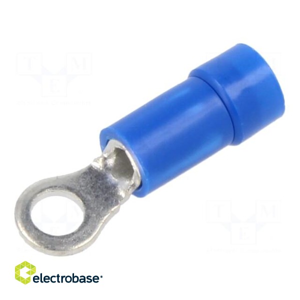 Tip: ring | Ø: 3.5mm | 1.5÷2.5mm2 | crimped | for cable | insulated | blue