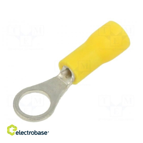 Tip: ring | Ø: 3.5mm | crimped | for cable | insulated | tinned | yellow
