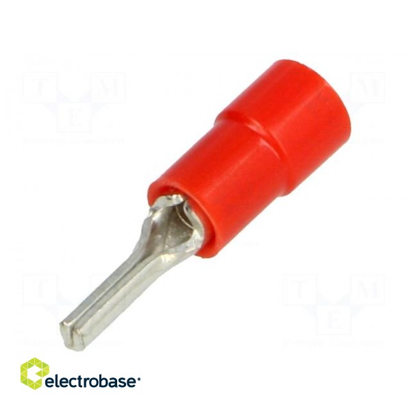 Wire pin terminal | Ø: 1.8mm | 0.25÷1.5mm2 | crimped | for cable | red