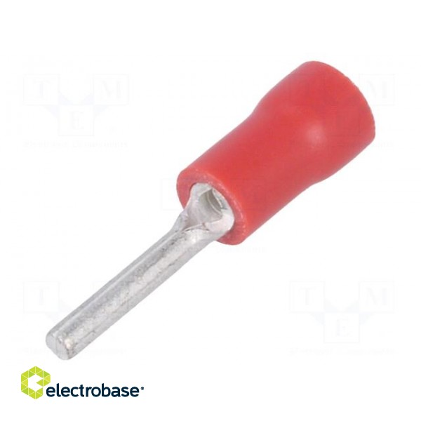 Wire pin terminal | Ø: 1.9mm | 0.5÷1.5mm2 | crimped | for cable | red