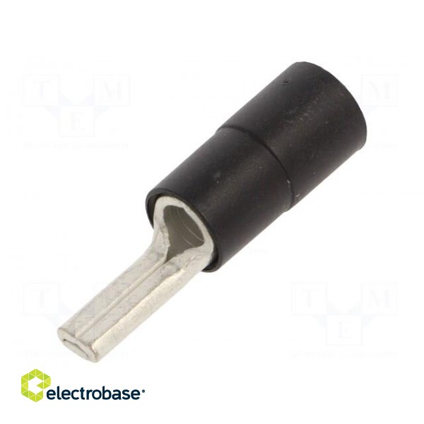 Tip: wire pin | Ø: 5.5mm | 16mm2 | crimped | for cable | insulated | black