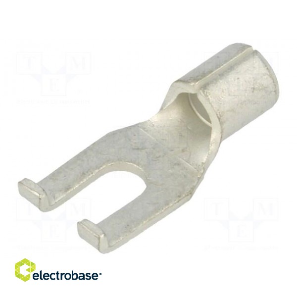 Fork terminal | M3,5 | crimped | for cable | non-insulated | copper