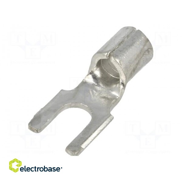 Tip: fork | M4 | crimped | for cable | non-insulated | copper | 4.32mm