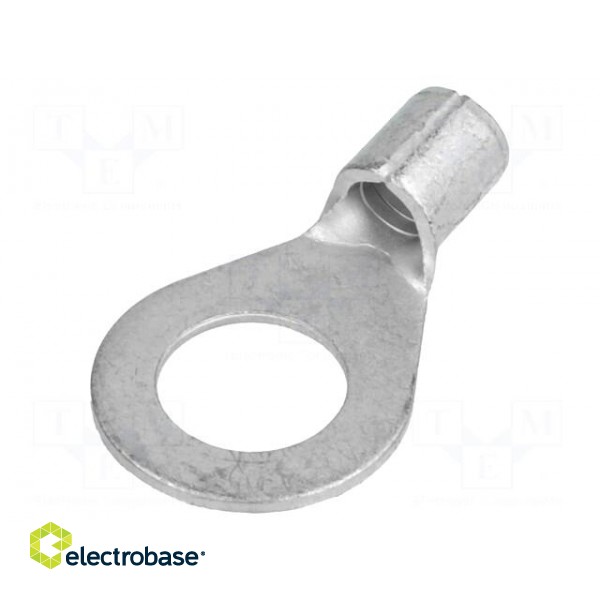Ring terminal | M10 | 10mm2 | crimped | for cable | non-insulated