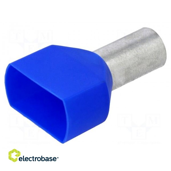 Tip: bootlace ferrule | insulated,double | copper | 16mm2 | 14mm | blue