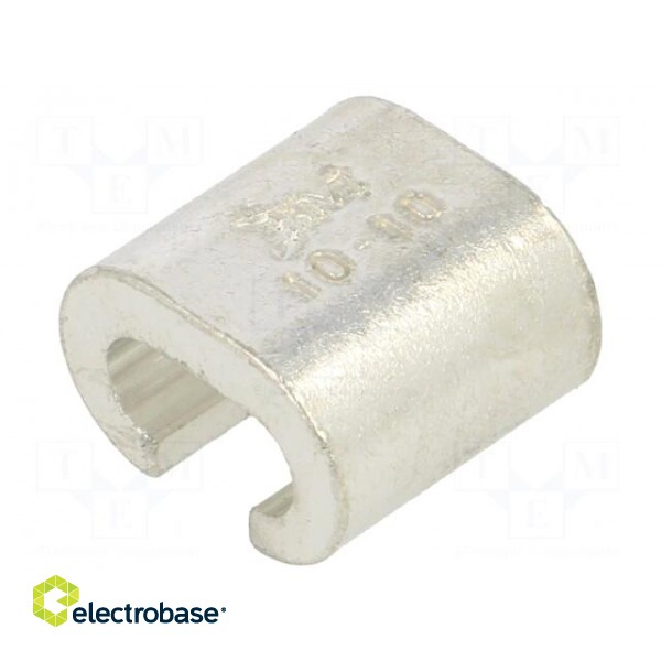 Connector: C shape crimp | copper | 10mm2 | tinned | 8AWG фото 1