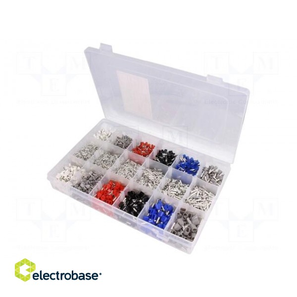 Kit: bootlace ferrules | insulated,non-insulated | 8190pcs.