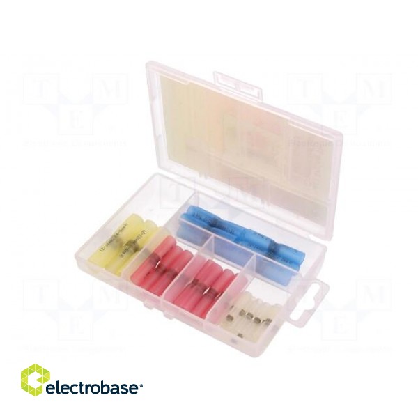 Kit: self-soldering sleeve wire splices | insulated | 30pcs.