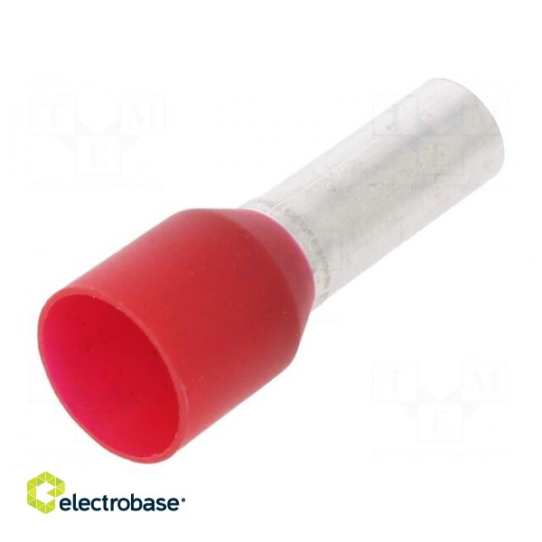 Tip: bootlace ferrule | insulated | 10mm2 | 12mm | tinned | crimped