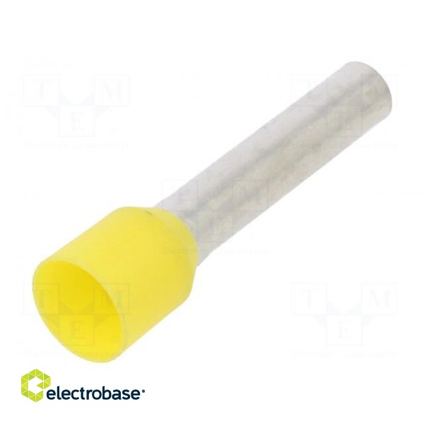 Tip: bootlace ferrule | insulated | 6mm2 | 18mm | tinned | crimped
