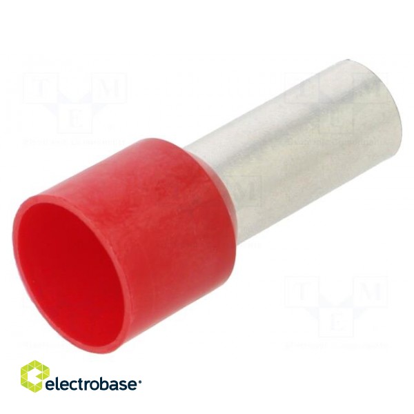 Tip: bootlace ferrule | insulated | copper | 35mm2 | 18mm | tinned | red