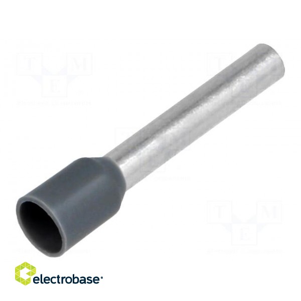 Tip: bootlace ferrule | insulated | copper | 4mm2 | 18mm | tinned | grey