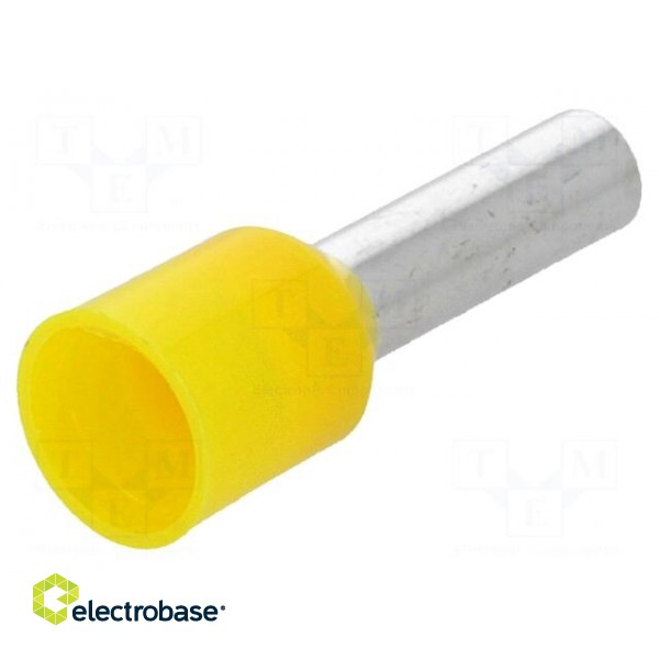 Bootlace ferrule | insulated | copper | Insulation: polyamide | 6mm2