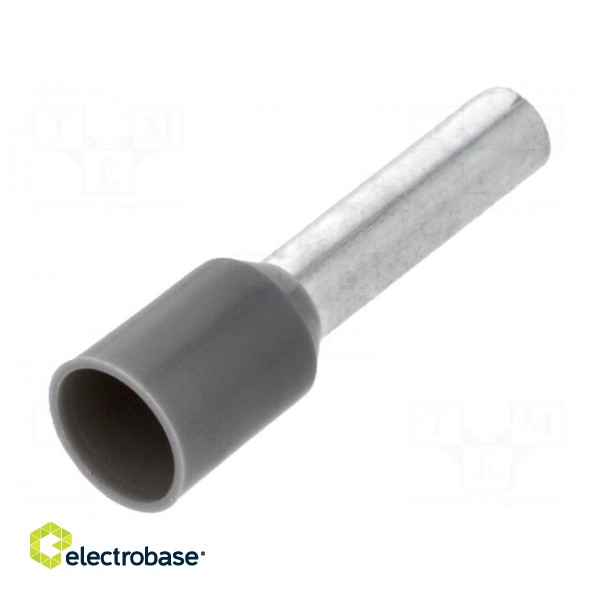 Tip: bootlace ferrule | insulated | copper | 4mm2 | 12mm | tinned | grey