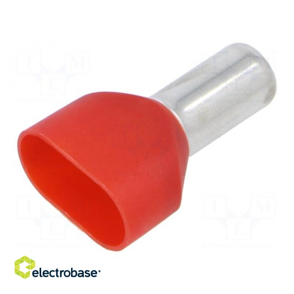 Tip: bootlace ferrule | insulated,double | copper | 10mm2 | 12mm