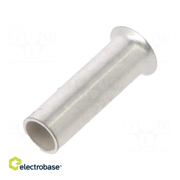 Tip: bootlace ferrule | non-insulated | 1mm2 | 6mm | tinned | crimped