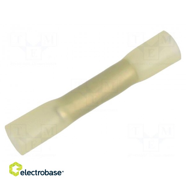 Tip: butt splice | in heat-shrinkable insulation | brass | tinned