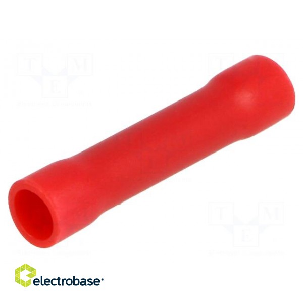 Butt splice | insulated | copper | Insulation: PVC | 0.25÷1.5mm2