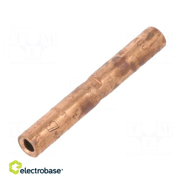 Tip: butt splice | non-insulated | copper | 10mm2 | crimped | for cable