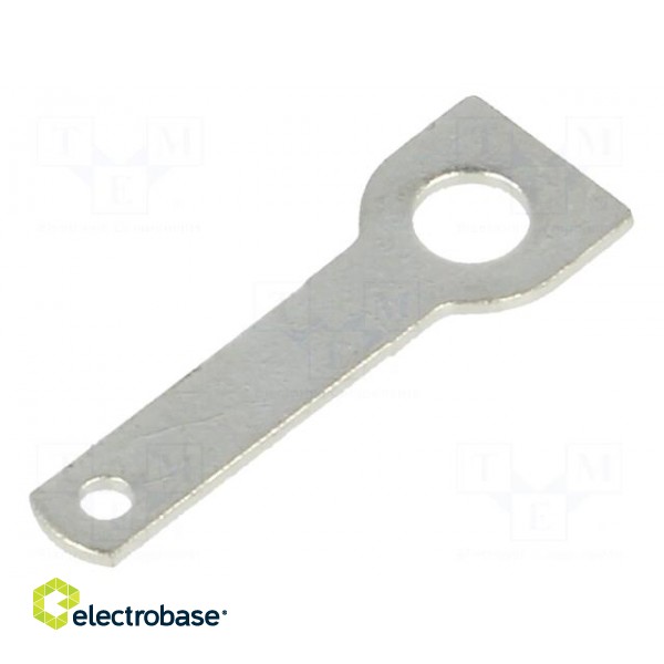 Terminal: flat | 2.8mm | 0.5mm | male | M2,5 | screw | brass | tinned