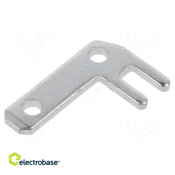 Terminal: flat | 2.8mm | 0.8mm | male | THT | brass | tinned | angled 90°
