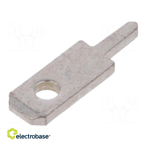 Terminal: flat | 2.8mm | 0.8mm | male | THT | tinned | Overall len: 9.7mm