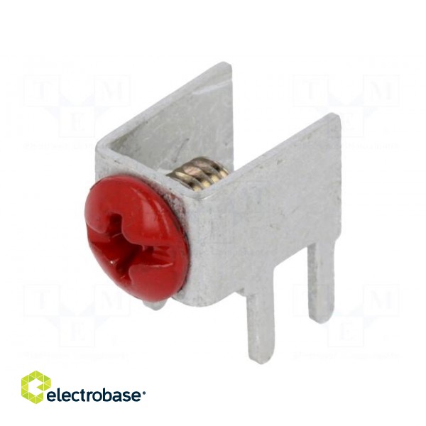 Terminal: screw terminal | THT,screw terminal | red | 7.5x5mm