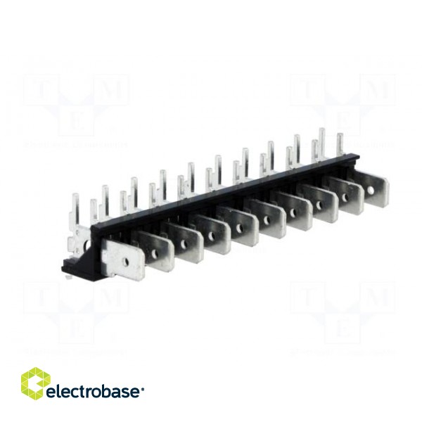 Terminal: spade terminal strip | 6.3mm | THT | 250V | angled 90° | 12A image 8