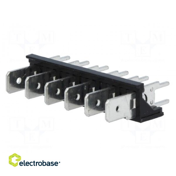 Terminal: spade terminal strip | 6.3mm | THT | 250V | straight | ways: 6 image 2