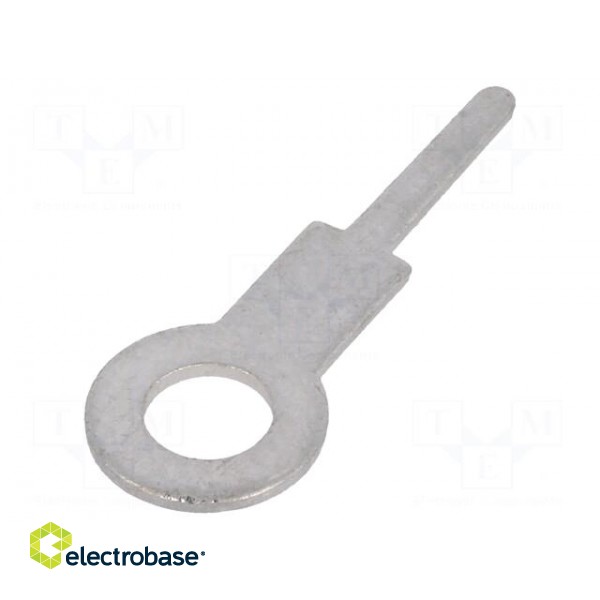 Tip: solder lug ring | 0.5mm | M3 | Ø: 3.2mm | THT | screw | brass | tinned