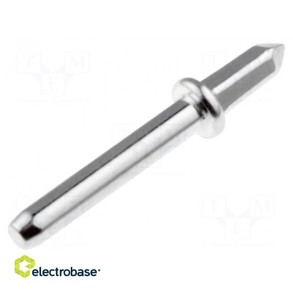 Tip: solder pin | THT | silver plated | brass | Ø: 1.3mm